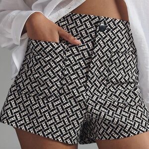 Maeve by Anthropologie NWT The Colette Short Black and White Size 29